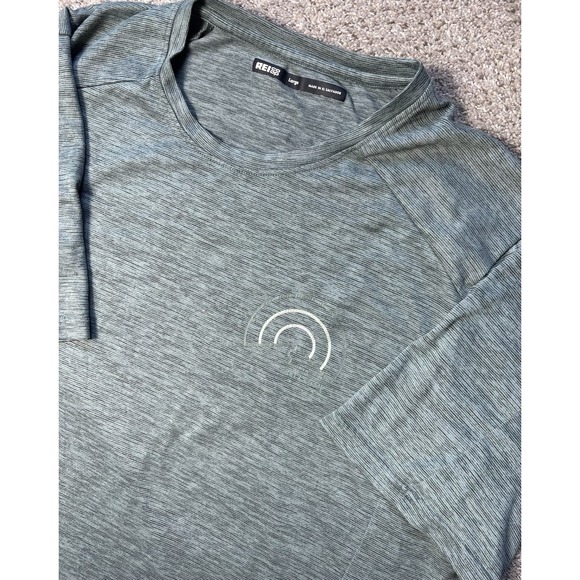 REI Other - REI Co Op Shirt Mens Large Green Performance Stretch Outdoor Hiking Short Sleeve